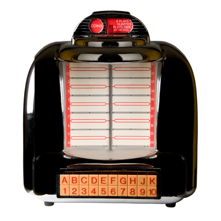 Retro Jukebox isolated on White Backgroundの写真素材
