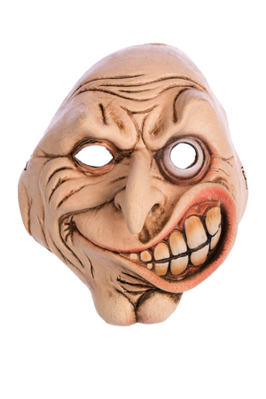 Scary Face Mask isolated on White Backgroundの写真素材