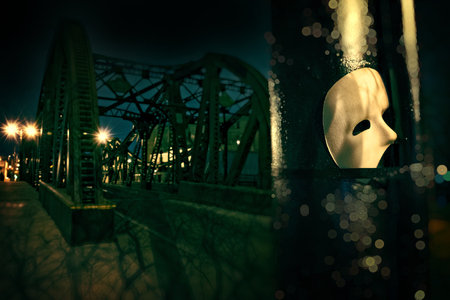 Phantom of the Opera Mask with Vintage Bridgeの写真素材