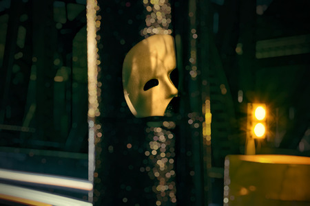 Phantom of the Opera Mask with Vintage Bridgeの写真素材