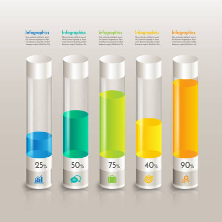 Infographic elements. Modern template for business and marketing design. Can be used for work flow layout diagram, business step optionsのイラスト素材