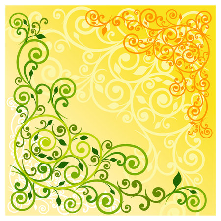 Vector illustration containing floral decoration, background for cardのイラスト素材