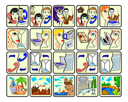 Icons collection of human elements, vector illustration, graphic elementsのイラスト素材