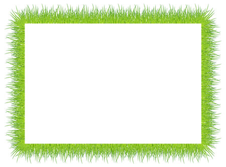 Frame with green grass のイラスト素材