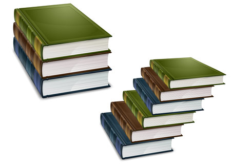 New book in colour cover with white sheet vector illustrationのイラスト素材