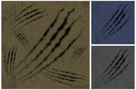 Claw scratches background in brown color, vector illustration のイラスト素材
