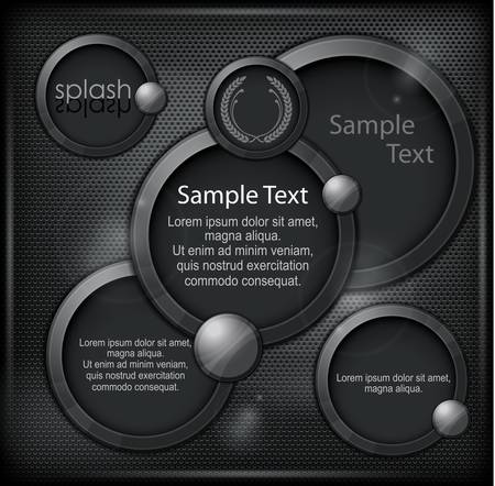 Round speech bubble &amp, text on black mash background,  illustration のイラスト素材