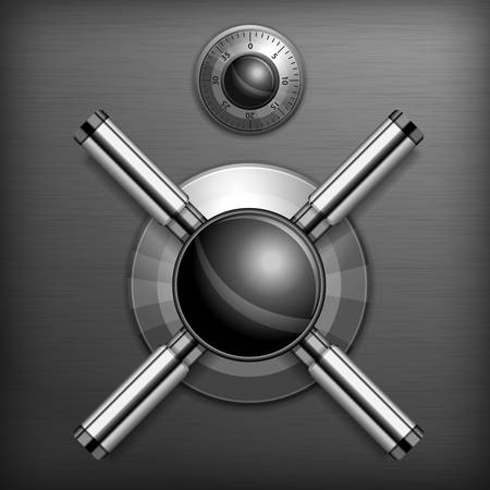 Safe combination lock wheel background, illustration のイラスト素材