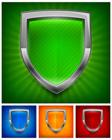 Color protection shields, vector illustrationのイラスト素材