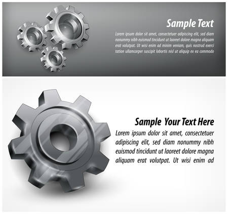 Gears background & text in greyのイラスト素材