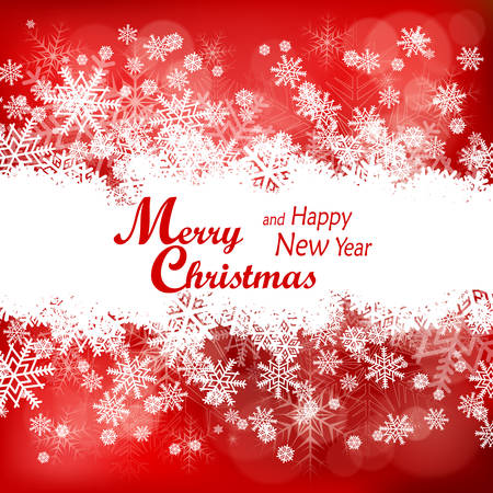 Christmas snowflake pattern in red, winter design, vector illustrationのイラスト素材