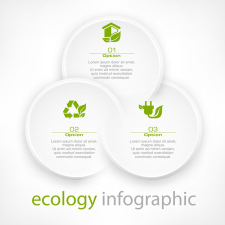 Infographic round option choice elements and text, vector illustrationのイラスト素材