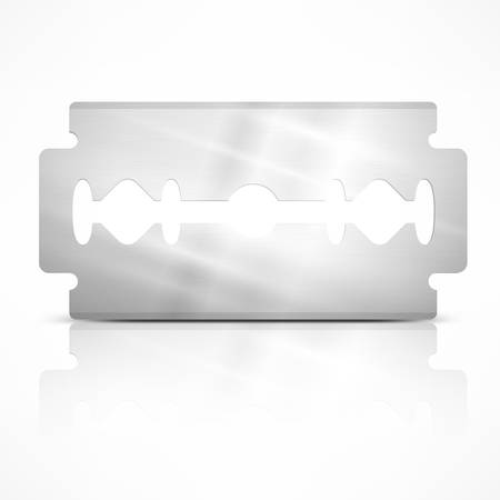 Blade razor metallic isolated on white, vector illustrationのイラスト素材