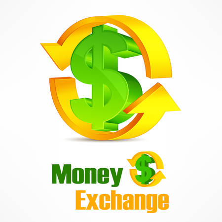 Dollar symbol with arrow on white, vector illustration infographicのイラスト素材