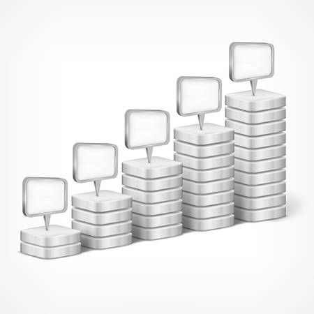 Infographic, indication chart elements on whiteのイラスト素材