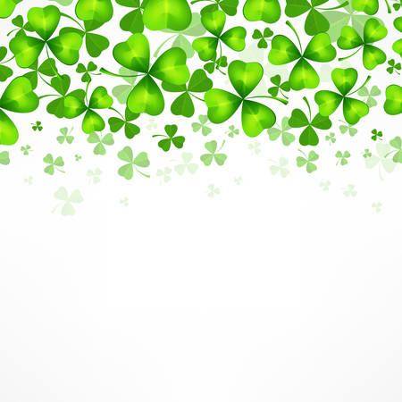 Green clover leaves  for frame patternのイラスト素材