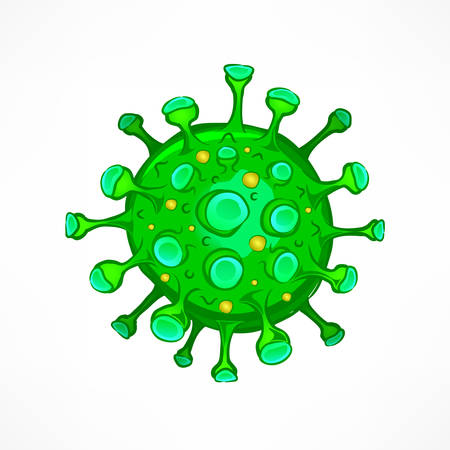 Bacteria cell icon on whiteのイラスト素材