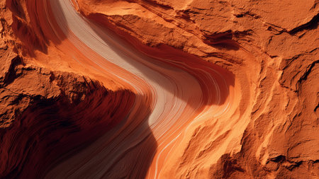Colorful layers of sandstone in Antelope Canyon, Page, Arizonaの素材