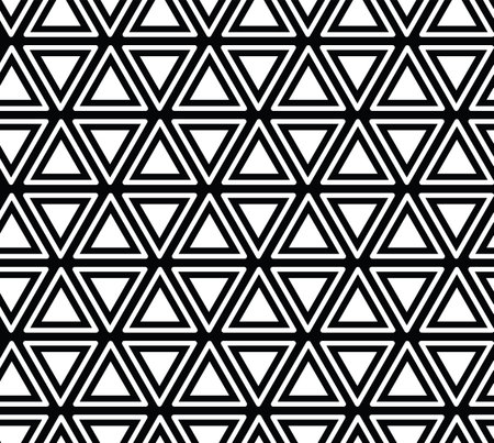 Black and white simple  triangle seamless pattern background