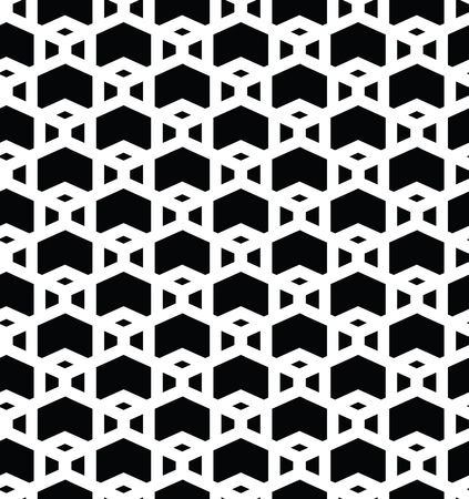 Geometric seamless background with black and white patternのイラスト素材