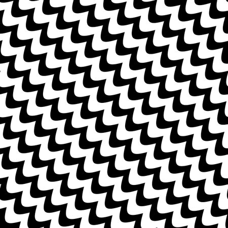 Seamless wave pattern, linear design - vector illustration