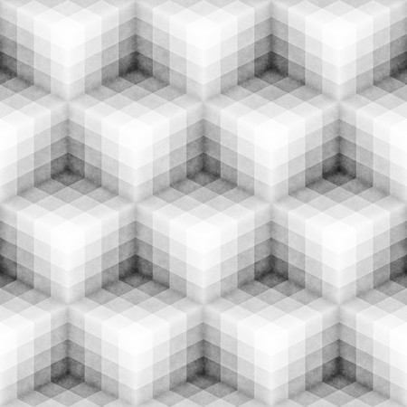 Seamless Monochrome Pattern. Grungy Geometric Shapes Tiling.の写真素材