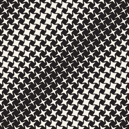 Geometric seamless star shapes pattern. Halftone gradient effect. Stylish vector illustration