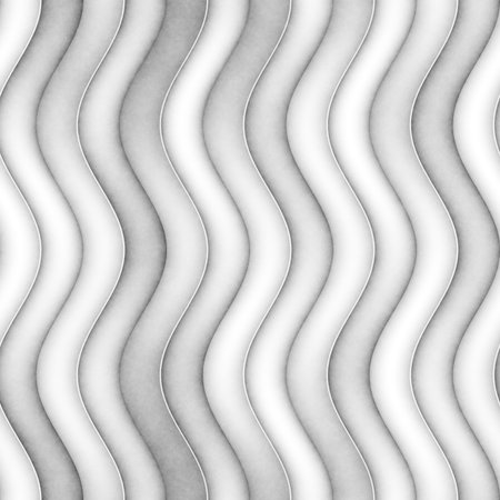 Raster Seamless Greyscale Texture. Gradient Wavy Lines Pattern. Subtle Abstract Background