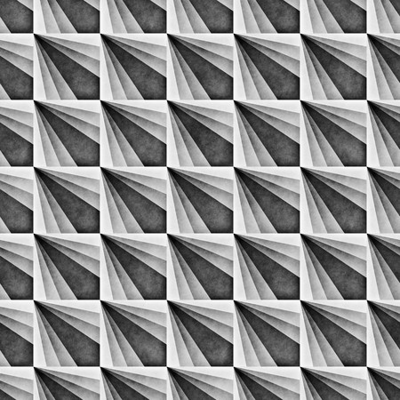 Seamless Gradient Rhombus Grid Pattern. Retro Monochrome Texture. Abstract Geometric Background Designの写真素材