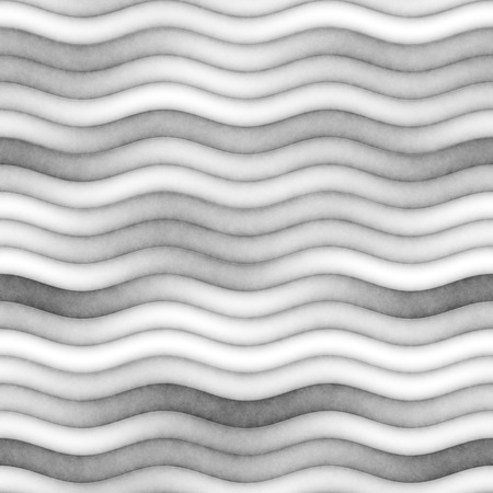 Raster Seamless Greyscale Texture. Gradient Wavy Lines Pattern. Subtle Blurry Abstract Backgroundの写真素材