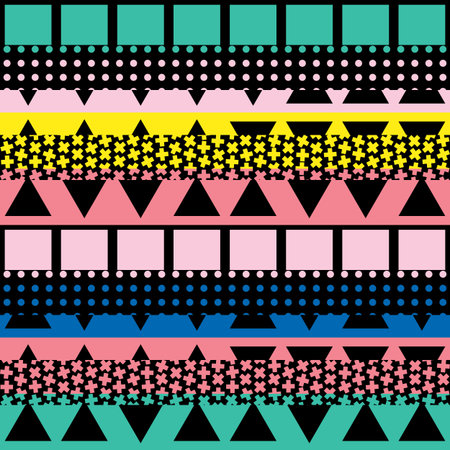 Colorful bold bright seamless pattern