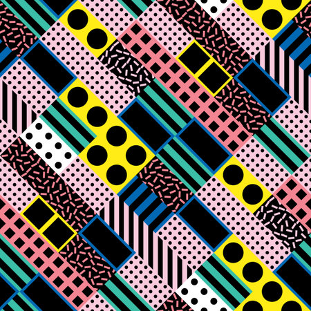 Colorful bold bright seamless pattern