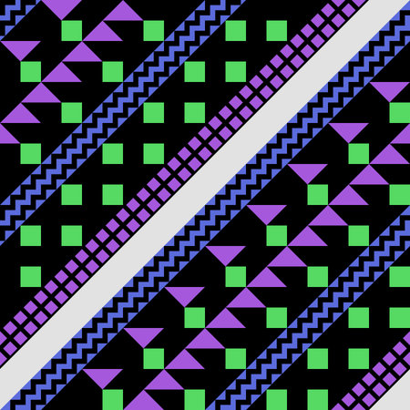 Retro color tribal seamless pattern. Fancy abstract geometric art print. Ethnic hipster ornamental...