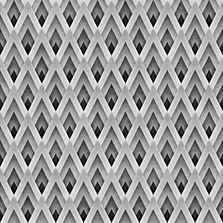 Seamles Gradient Rhombus Grid Pattern. Retro Monochrome Texture. Abstract Geometric Background...