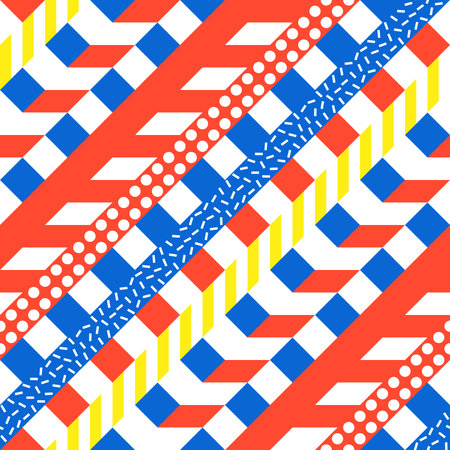 Retro color tribal seamless pattern. Fancy abstract geometric art print. Ethnic hipster ornamental...