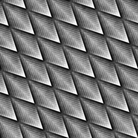 Seamles Gradient Rhombus Grid Pattern. Retro Monochrome Texture. Abstract Geometric Background Designの写真素材
