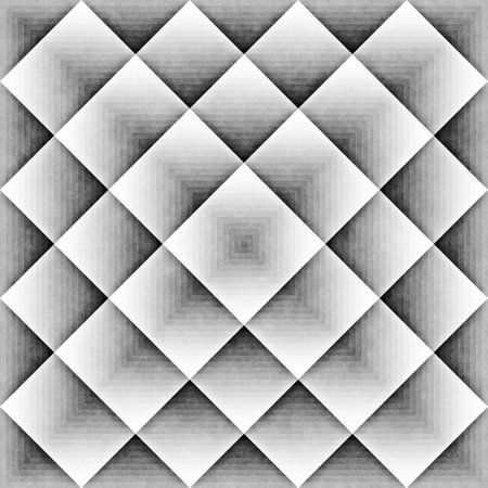 Seamles Gradient Rhombus Grid Pattern. Retro Monochrome Texture. Abstract Geometric Background Designの写真素材