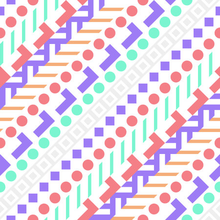 Retro color tribal seamless pattern. Fancy abstract geometric art print. Ethnic hipster ornamental...