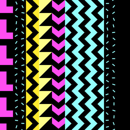 Retro color tribal seamless pattern. Fancy abstract geometric art print. Ethnic hipster ornamental...
