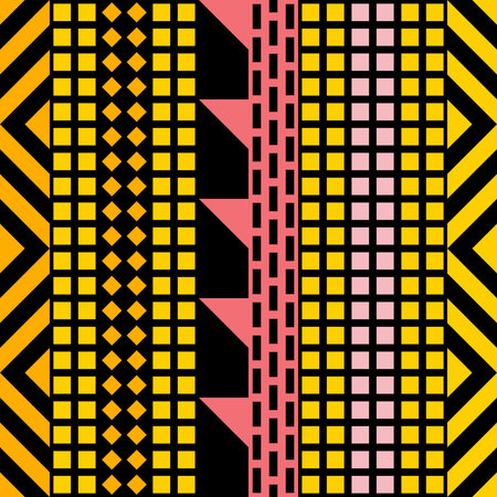 Retro color tribal seamless pattern. Fancy abstract geometric art print. Ethnic hipster ornamental...