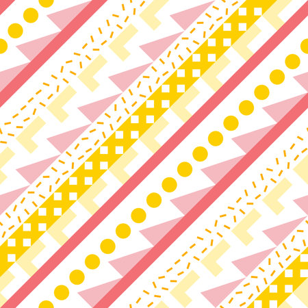 Retro color tribal seamless pattern. Fancy abstract geometric art print. Ethnic hipster ornamental...