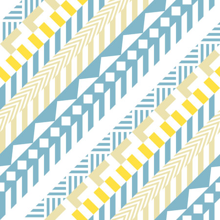 Retro color tribal seamless pattern. Fancy abstract geometric art print. Ethnic hipster ornamental...
