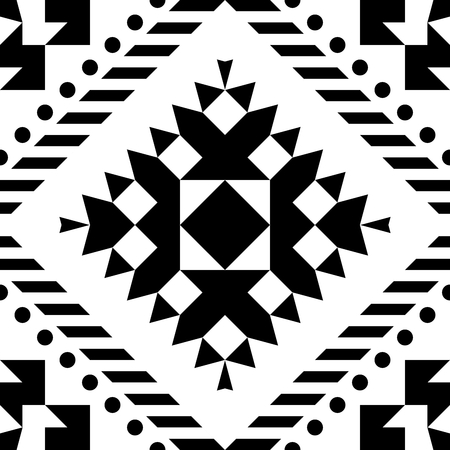 Ethnic Tribal Aztec Seamless Pattern. Geometric Ornamental illustration. Decorative Stylish Textureの写真素材