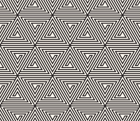 Vector seamless pattern. Modern stylish abstract texture. Repeating geometric tile from striped...
