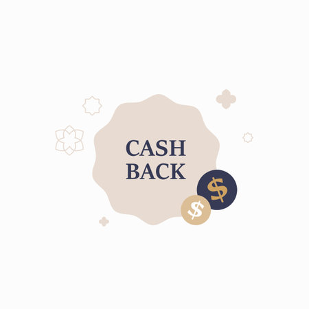 Cash back symbol with dollar signs in flat vector illustration symbolizing financial rewards, savings, and loyalty programs, isolated on white background.のイラスト素材