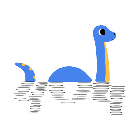 Dinosaur Submerged In Large Number 404 In Flat Vector Illustration Symbolizing Mystery, Website Error, And Curiosity, Isolated On White Backgroundのイラスト素材