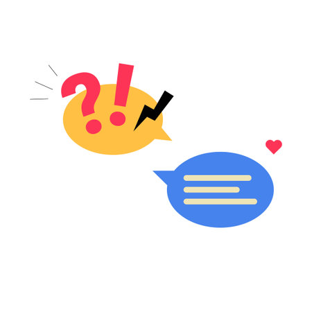 Speech Bubbles With Expressions In Flat Vector Illustration Symbolizing Communication And Chat Interaction, Isolated On White Backgroundのイラスト素材