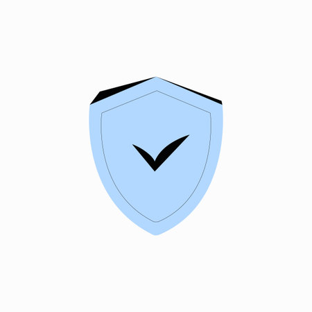 Security Shield With Checkmark In Flat Vector Illustration Symbolizing Trust, Protection, And Online...