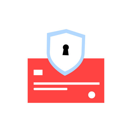 Credit Card With Security Shield In Flat Vector Illustration Symbolizing Online Payment Protection, Fraud Prevention, And Secure Transactions, Isolated On White Backgroundのイラスト素材
