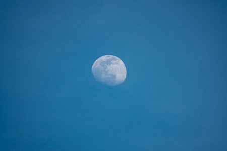 Moon in the late afternoon sky